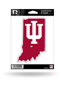 Indiana Hoosiers Home State Auto Decal - Red
