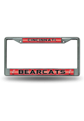 Red Cincinnati Bearcats Bling Chrome License Frame