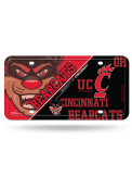 Red Cincinnati Bearcats Metal License Plate