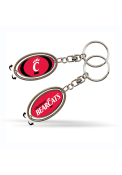 Red Cincinnati Bearcats Spinner Keychain