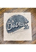 Detroit Wordmark Script Map Coaster