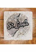St Louis Wordmark Script Map Coaster