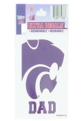 K-State Wildcats 3x4 Dad Auto Decal - Purple