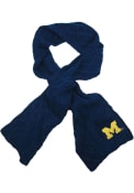 Michigan Wolverines Womens Cable Scarf Scarf - Navy Blue