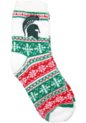 Michigan State Spartans Womens Holiday Quarter Socks - Red