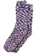 Purple K-State Wildcats Marled Womens Crew Socks