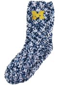 Michigan Wolverines Womens Marled Crew Socks - Navy Blue