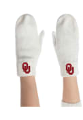Oklahoma Sooners Womens Cozy Up Mittens Gloves - White
