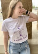K-State Wildcats Womens Landmark T-Shirt - White