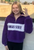 K-State Wildcats Womens Teddy 1/4 Zip Pullover - Purple