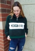 Michigan State Spartans Womens Teddy 1/4 Zip Pullover - Green