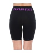 K-State Wildcats Womens Biker Shorts - Black
