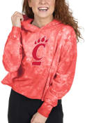 Red Womens Cincinnati Bearcats Cloud Wash Hooded Sweatshirt