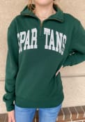 Michigan State Spartans Womens Sport 1/4 Zip Pullover - Green