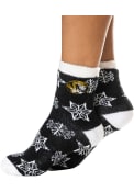 Missouri Tigers Womens Snowflake Quarter Socks - Black