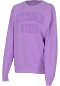 Michigan State Spartans Womens Sport Crew Sweatshirt - Lavender