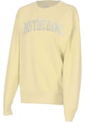 Notre Dame Fighting Irish Womens Sport Crew Sweatshirt - Yellow