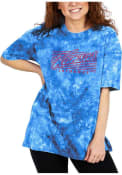 Kansas Jayhawks Womens Cloud Dye T-Shirt - Blue