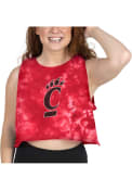Red Womens Cincinnati Bearcats Cloud Dye Tank Top