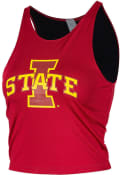 Iowa State Cyclones Womens Cropped First Down Tank Top - Crimson