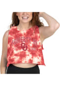 Oklahoma Sooners Womens Tie Dye Muscle Tank Top - Crimson