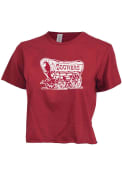 Oklahoma Sooners Womens Crop T-Shirt - Crimson