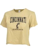 Cincinnati Bearcats Tan Classic Crop T-Shirt