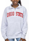 Ohio State Buckeyes Womens Sport Fleece 1/4 Zip Pullover - Grey