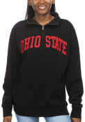 Ohio State Buckeyes Womens Sport Fleece 1/4 Zip Pullover - Black