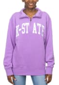 K-State Wildcats Womens Sport Fleece 1/4 Zip Pullover - Lavender