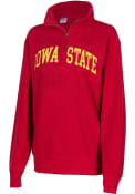 Iowa State Cyclones Womens Sport Fleece 1/4 Zip Pullover - Crimson