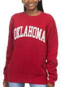 Oklahoma Sooners Womens Sport Fleece Crew Sweatshirt - Crimson