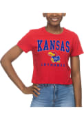 Kansas Jayhawks Womens Crop T-Shirt - Red