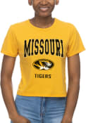Missouri Tigers Womens Crop T-Shirt - Gold