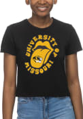Missouri Tigers Womens Crop T-Shirt - Black