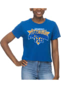 Pitt Panthers Womens Crop T-Shirt - Blue