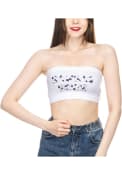 White Womens K-State Wildcats Cow Print Bandeau Tank Top