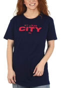St Louis City SC Womens Oversized T-Shirt - Navy Blue