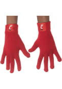 Red Cincinnati Bearcats Knit Womens Gloves