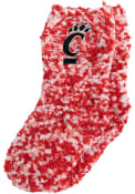 Red Cincinnati Bearcats Fuzzy Dot Youth Quarter Socks