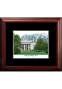 BYU Cougars Black Matted Campus Lithograph Wall Art