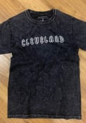 Cleveland Mineral Wash Black Wordmark Short Sleeve T-Shirt
