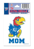 Kansas Jayhawks 3x4 Mom Auto Decal - Blue