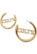 Indianapolis Colts Womens BaubleBar BaubleBar Hoop Earrings - Gold