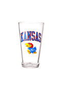 Kansas Jayhawks 16oz Name and Logo Pint Glass