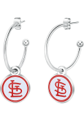 St Louis Cardinals Womens Hoop Earrings - Red