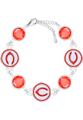 Cincinnati Reds Womens Disc Beaded Bracelet - Red