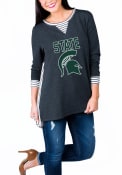 Gameday Couture Michigan State Spartans Womens Charcoal Youll Be Back Womens Crew