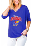 Gameday Couture Kansas Jayhawks Womens Blue Weekender T-Shirt