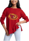 Iowa State Cyclones Womens Gameday Couture Side Slit Crew Sweatshirt - Crimson